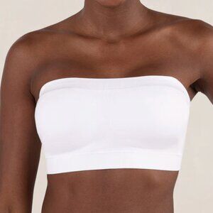 Shapermint Truekind Convertible Strapless Bandeau Bra, White, Small